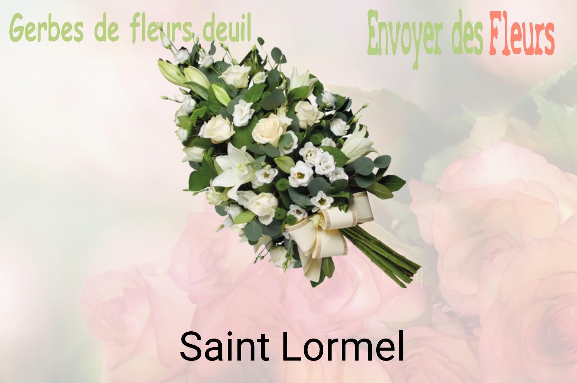 Gerbe de fleurs de deuil livrée à Saint-Lormel